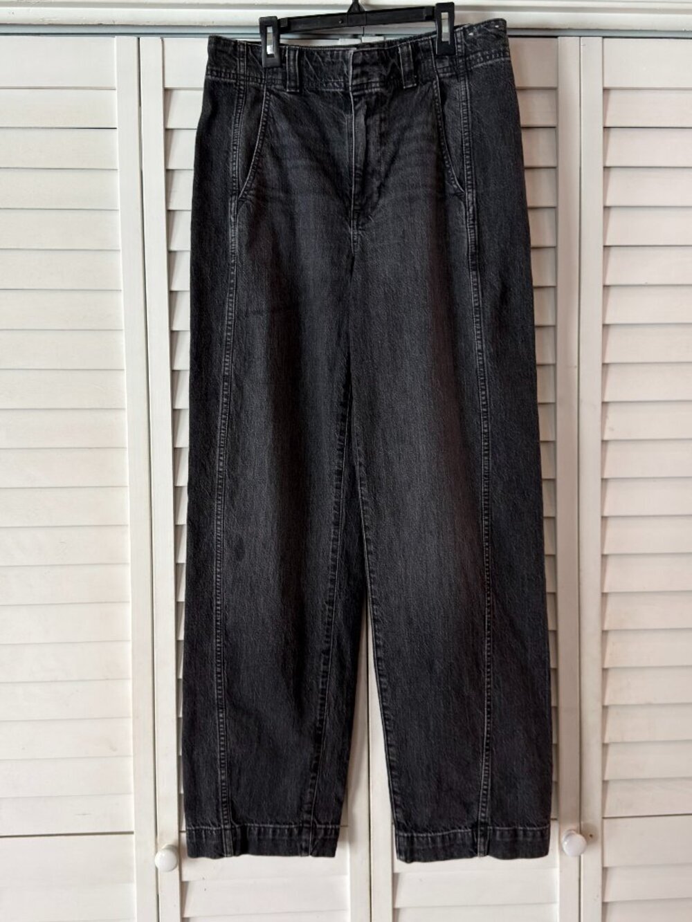 Madewell Tapered Denim Trousers - Black - Size 28